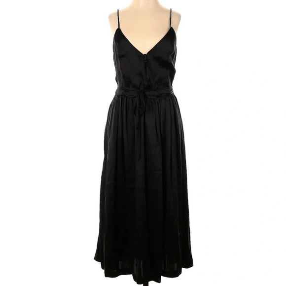 Nieves Lavi New York Black Silk Dress Size 2 - Picture 1 of 7